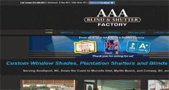 Desktop Screenshot of aaablindandshutterfactory.com